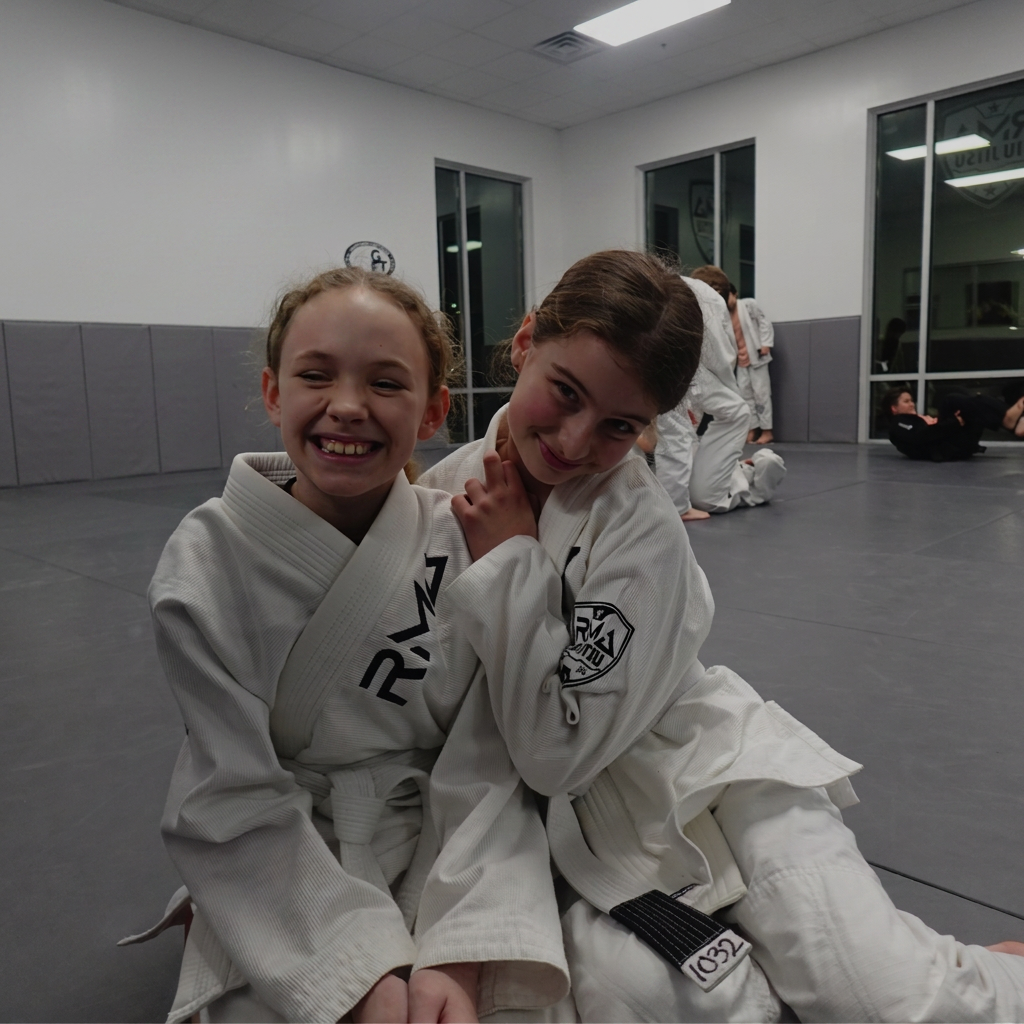 Kids drilling Brazilian Jiu-Jitsu techniques in the Pee Wees class at RMA — Nolensville, TN 37135