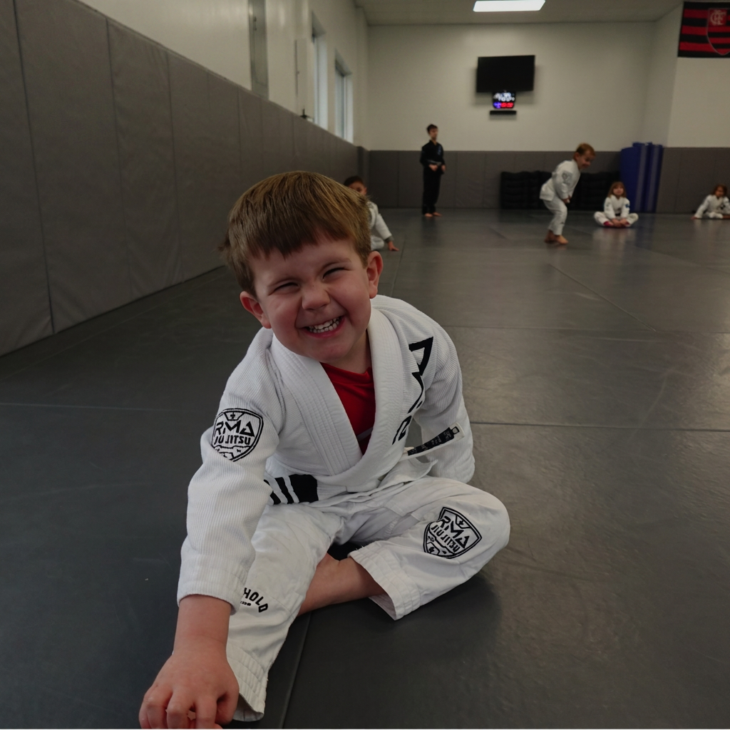 Young children in a Mighty Mites kids Brazilian Jiu-Jitsu class at RMA — Nolensville, TN 37135