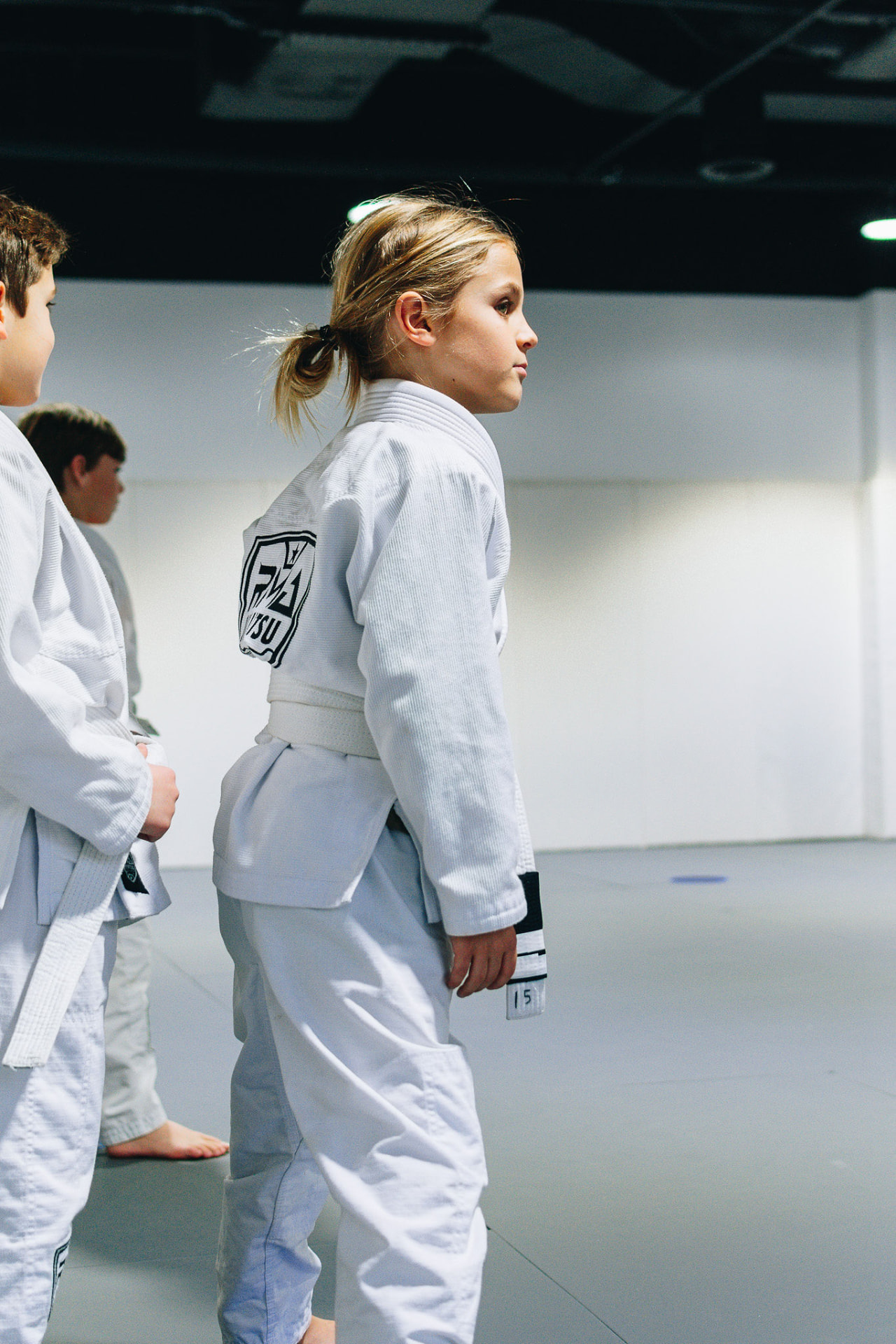 Juniors Brazilian Jiu-Jitsu student focused during class at RMA in Middle Tennessee