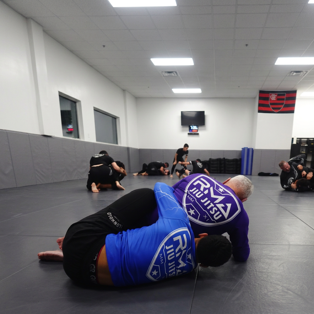 NoGi Jiu-Jitsu and wrestling class practicing takedowns at RMA — Nolensville, TN 37135